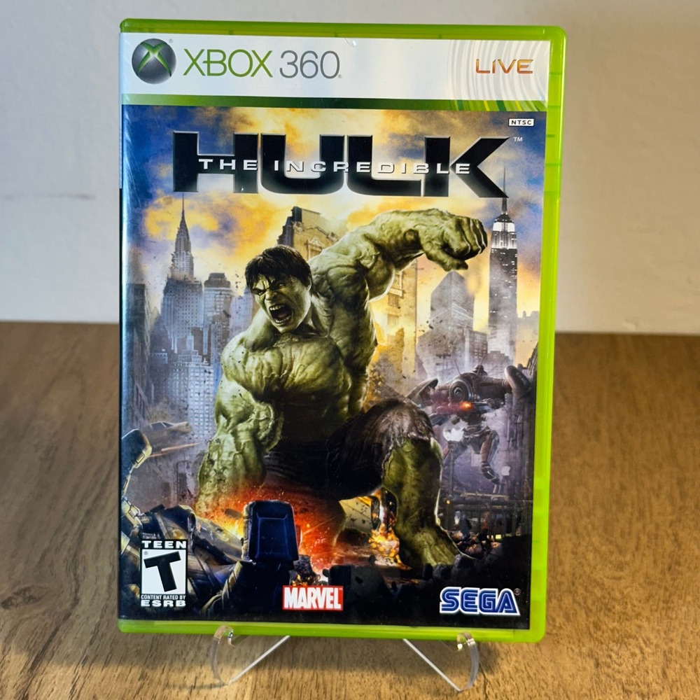 Sega The Incredible Hulk Xbox 360 Green Good CIB Marvel Action Adventure Game